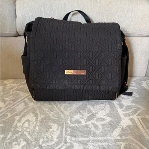 Petunia Pickle Bottom Black Boxy Diaper Bag